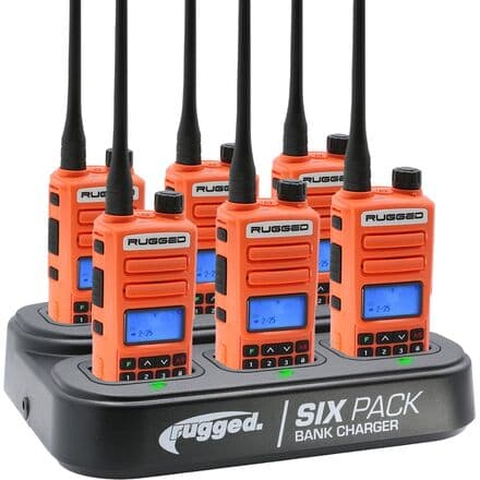 Six Rugged Radios handheld GMRS / FRS two-way radios
